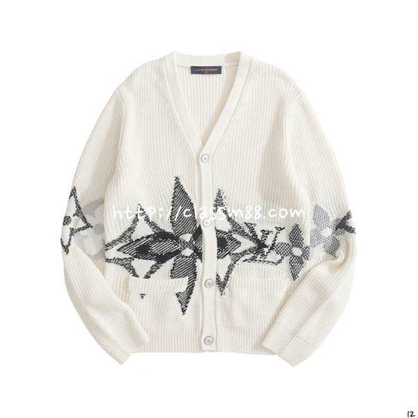 루이비통 25 한정판 양털 긴팔 가디건 A14260