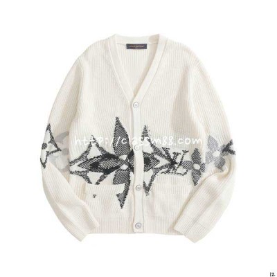 루이비통 25 한정판 양털 긴팔 가디건 A14260