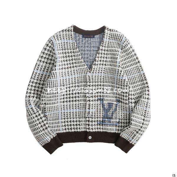 루이비통 25 한정판 양털 긴팔 가디건 A14261