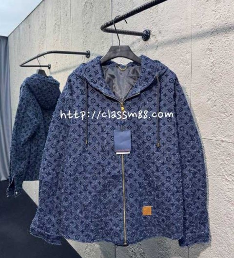 루이비통 25 한정판 긴팔 후드 청자켓 A14337